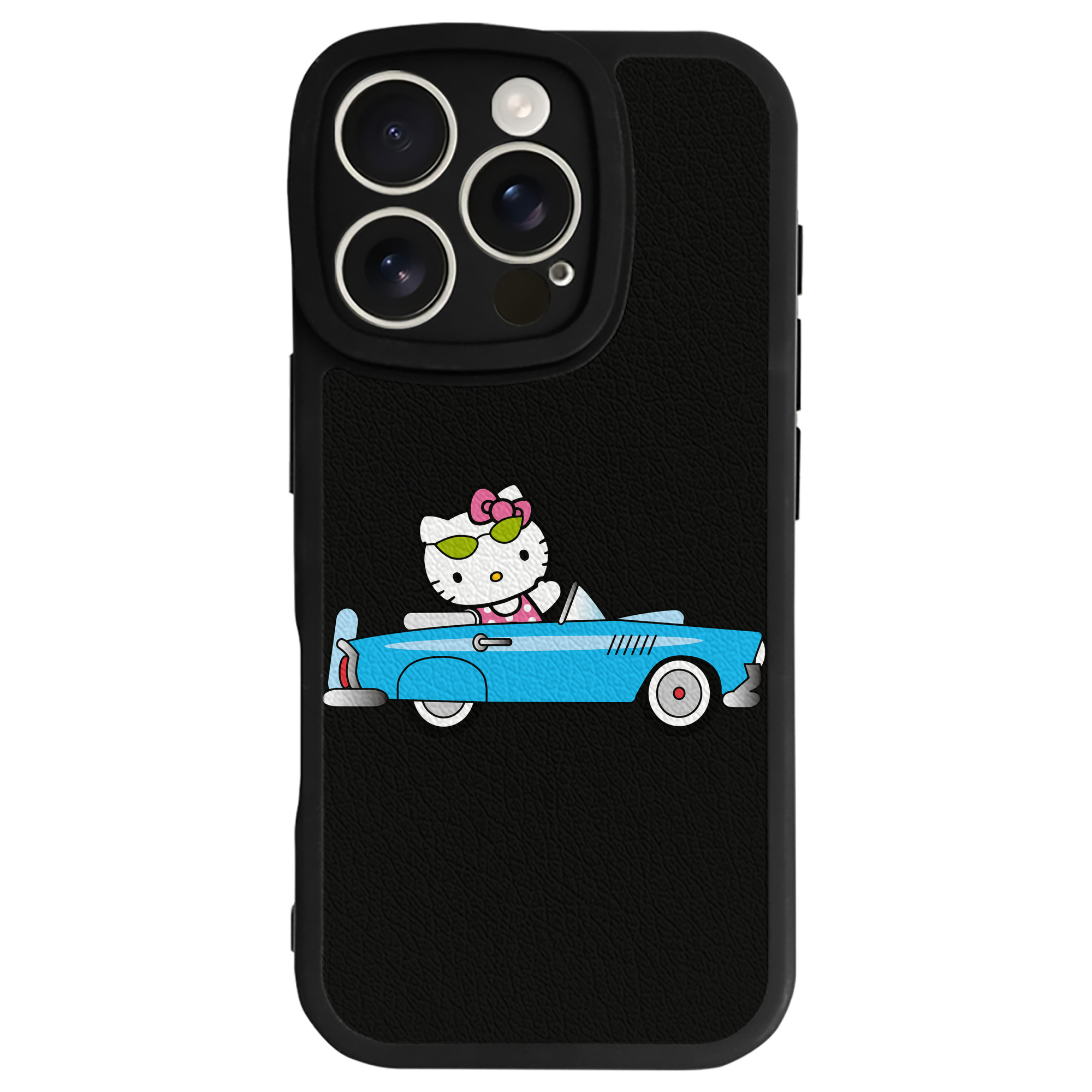 （画像用） Hello Kitty ハローキティ 【iPhone 16シリーズ対応】シリコンスマホケース（レザー調） 材質：シリコン